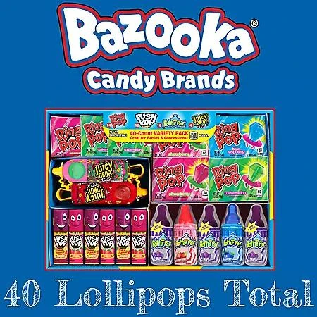 Ring Pop Bazooka Candy, Variety Pack, 40 ct. 3