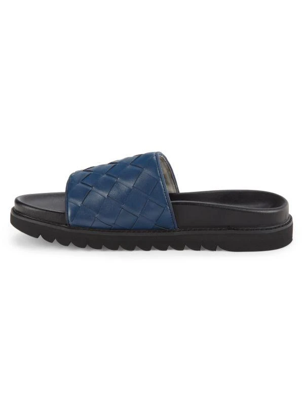 Karl Lagerfeld Paris Woven Leather Slides 4