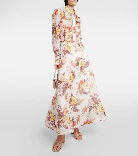 Zimmermann Matchmaker linen and silk maxi skirt 2