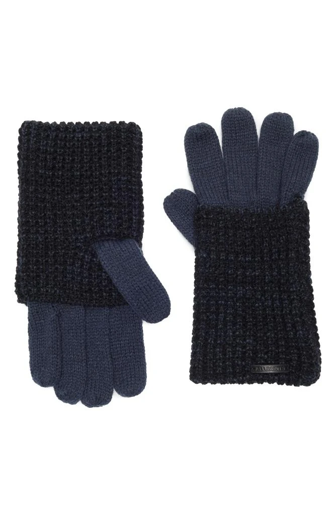 ALL SAINTS Angled Stitch Marled Gloves