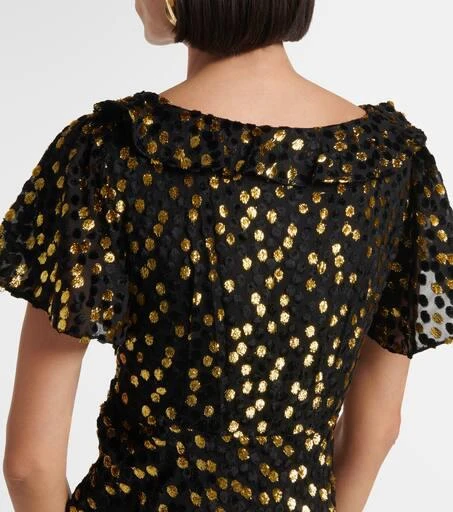 Rixo Amelle embellished tiered maxi dress 6