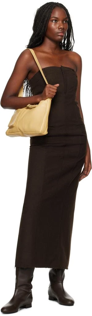 Gimaguas Brown Broadcloth Maxi Dress 4
