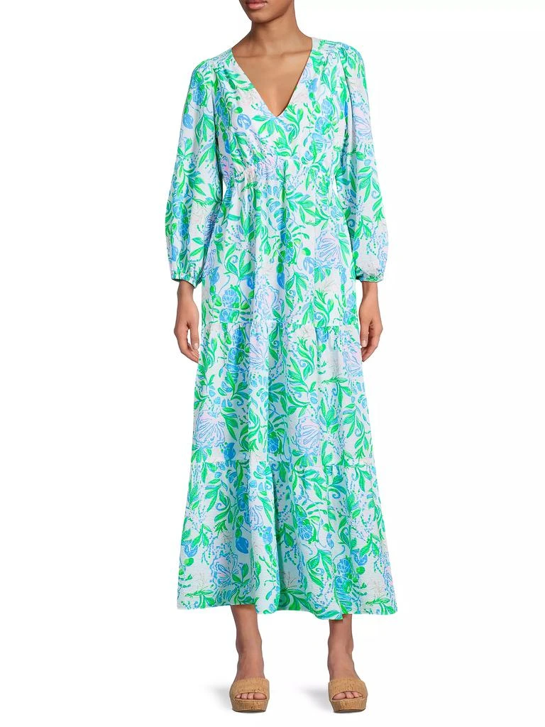 Lilly Pulitzer Deacon Floral V-Neck Maxi Dress 2