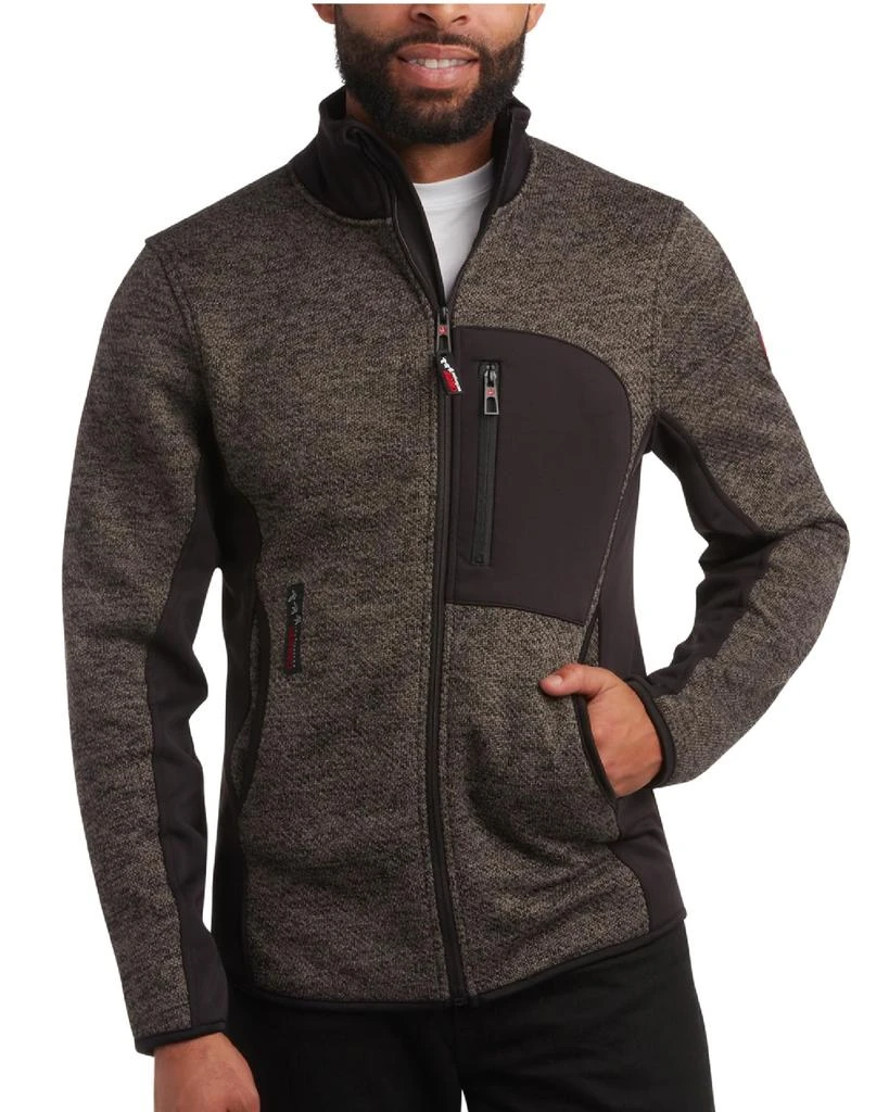 Canada Weather Gear CANADA WEATHER GEAR Men
s Sweater Fleece Jacket - Warm Zip Up Techno Fleece Sweater - Casual Outdoor Jackets for Men (M-XXL)