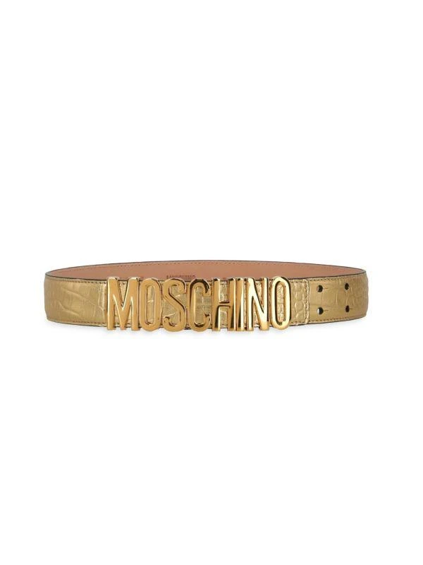 Moschino gold croc embossed leather belt Moschino | Accessories | Moschino Couture Croc Embellished  main image 2