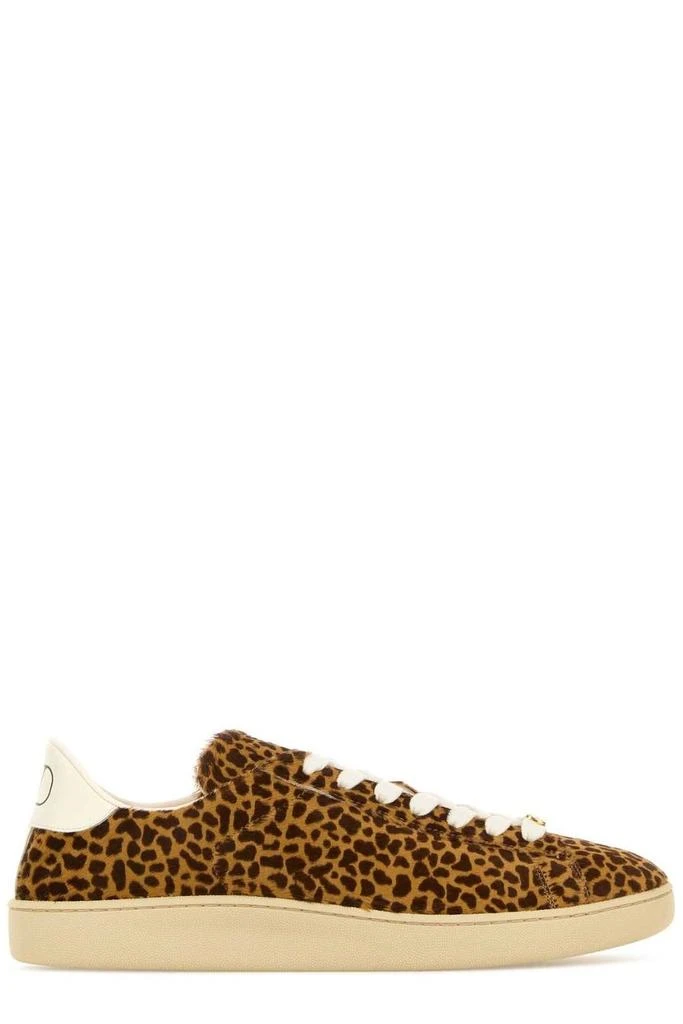 Valentino Valentino	Royco Leopard Printed Lace-Up Sneakers 1