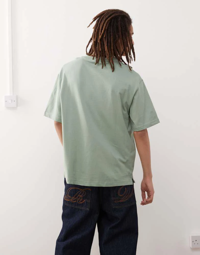 Timberland Timberland Dunstan River small logo oversized t-shirt in green 4