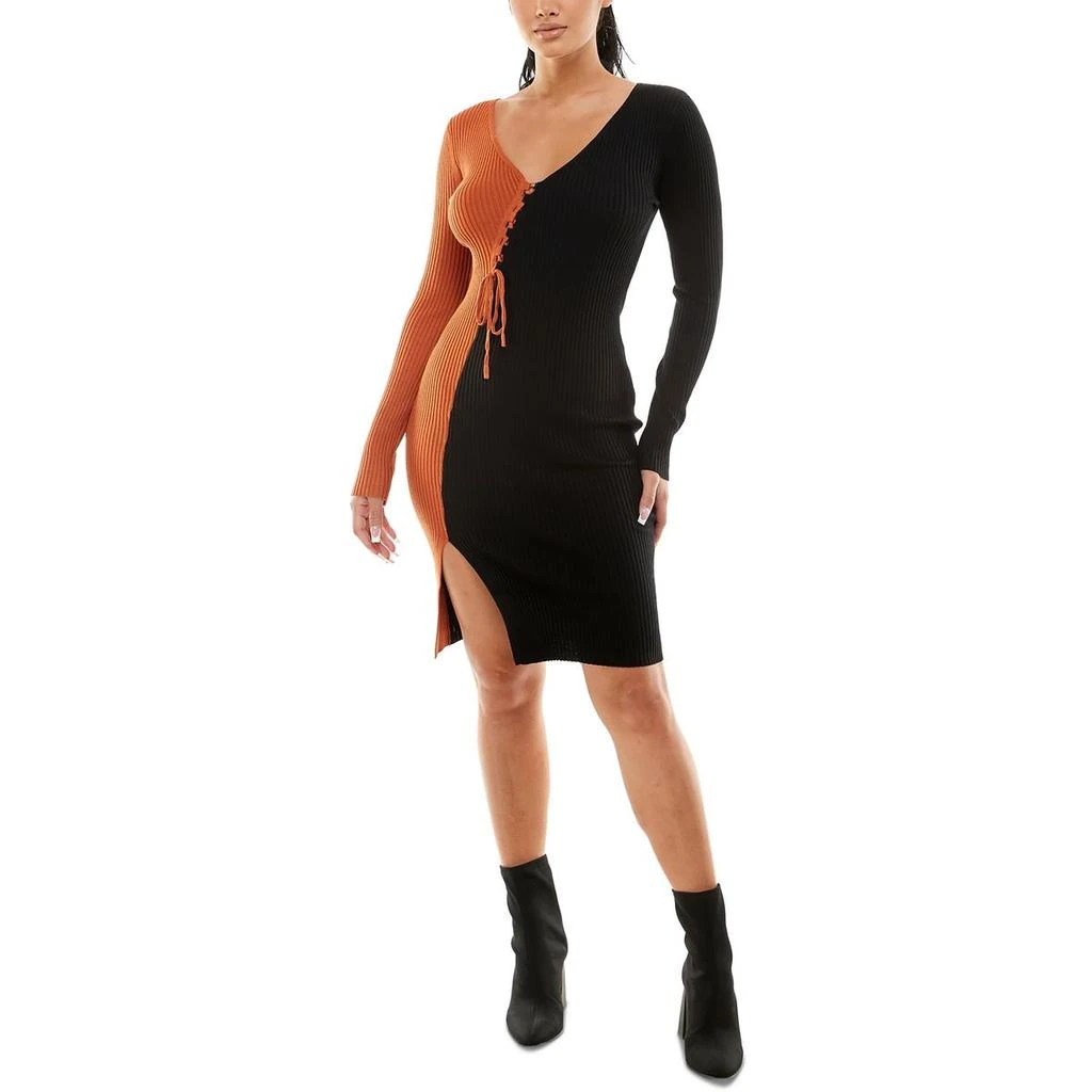 planet gold sweater dress LeAnn Sweater Dress main image 1