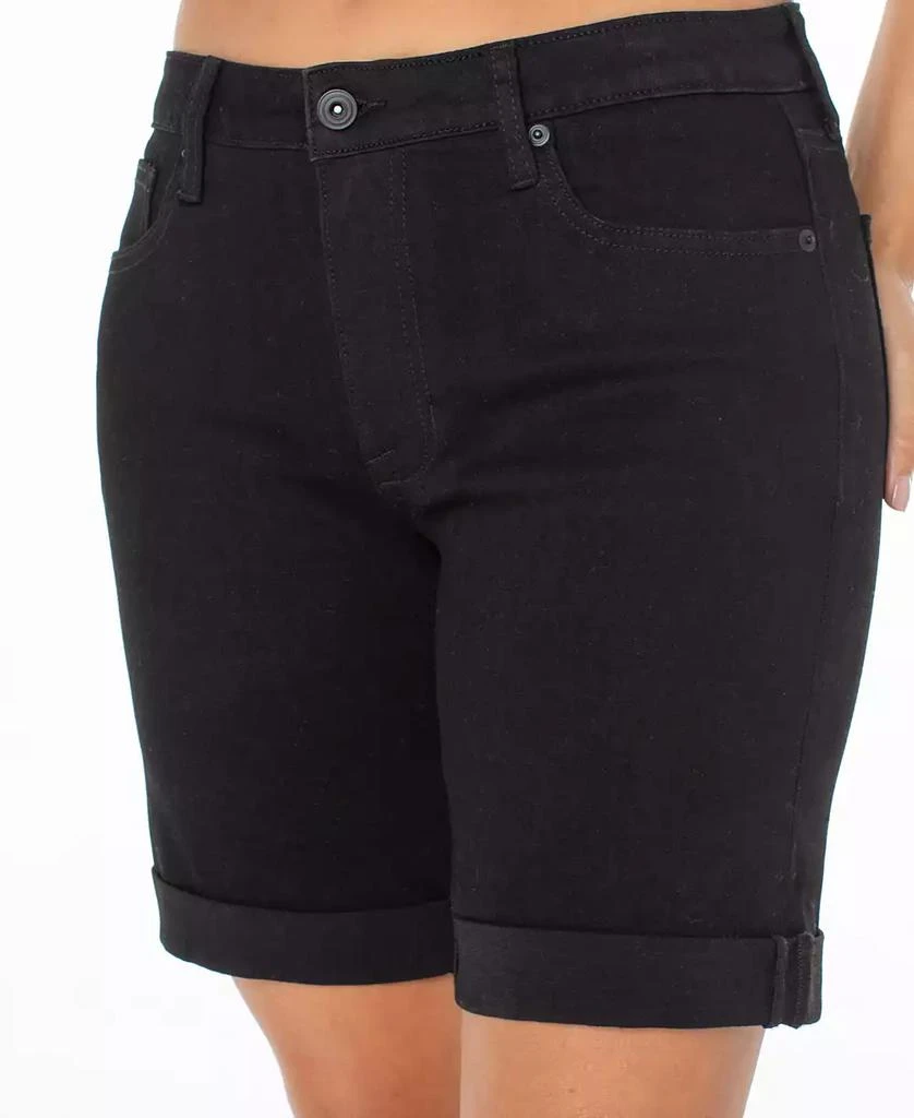 Celebrity Pink Juniors' Cuffed Hem Bermuda Denim Shorts 5