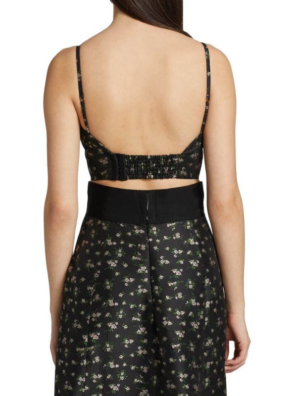 Black Iris Betty Floral Crop Top 2