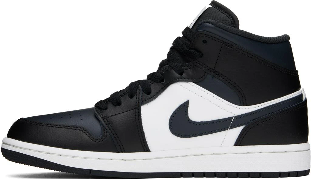 Jordan Black & White Air Jordan 1 Mid Sneakers 3