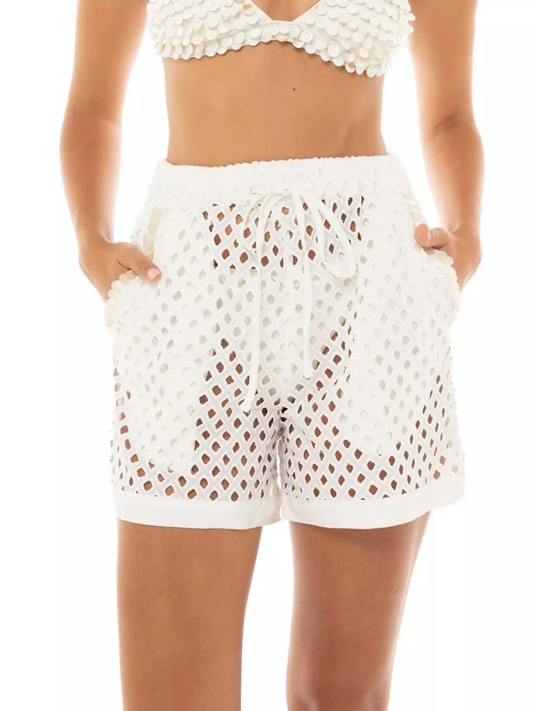 Agua Bendita Returning To The Roots Watts Kai Crochet Beaded Shorts 4