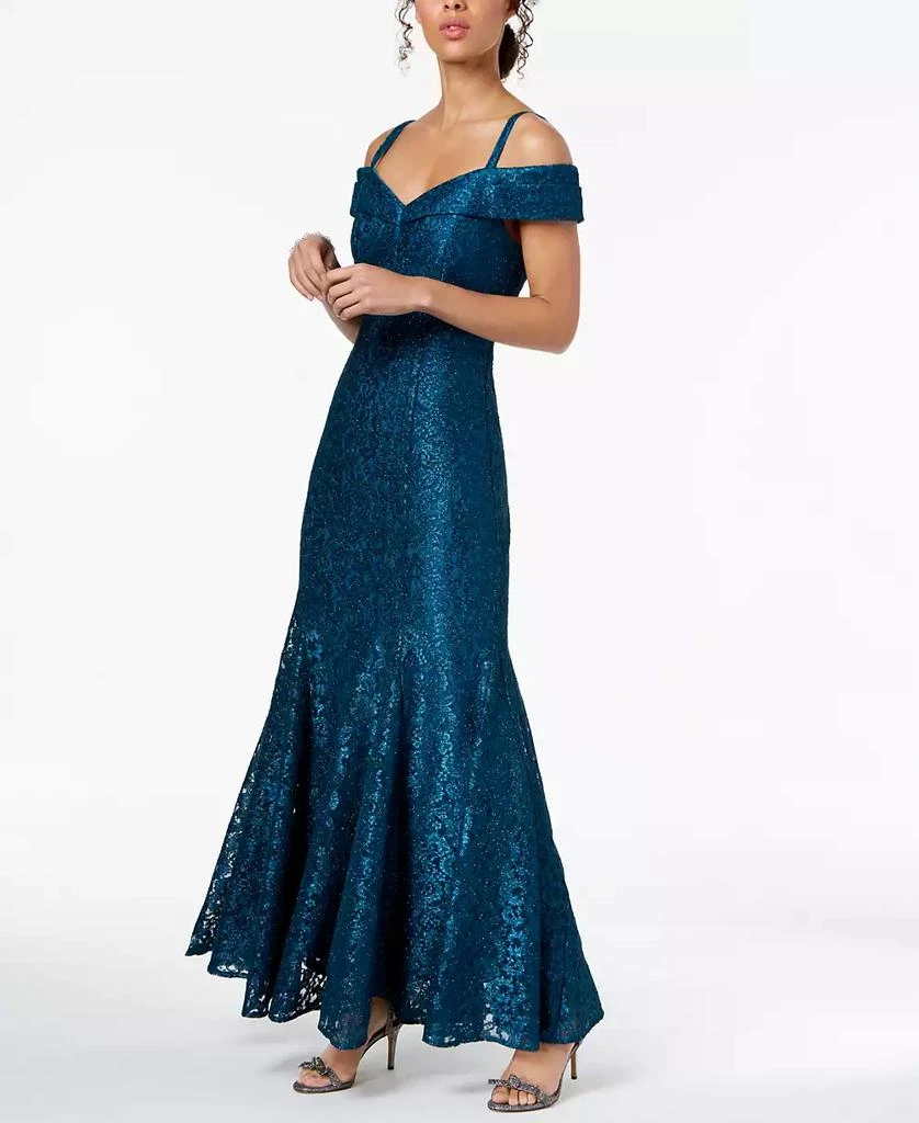 R & M Richards Off-The-Shoulder Lace Gown - Dresses & Skirts - Free  Shipping - BeyondStyle