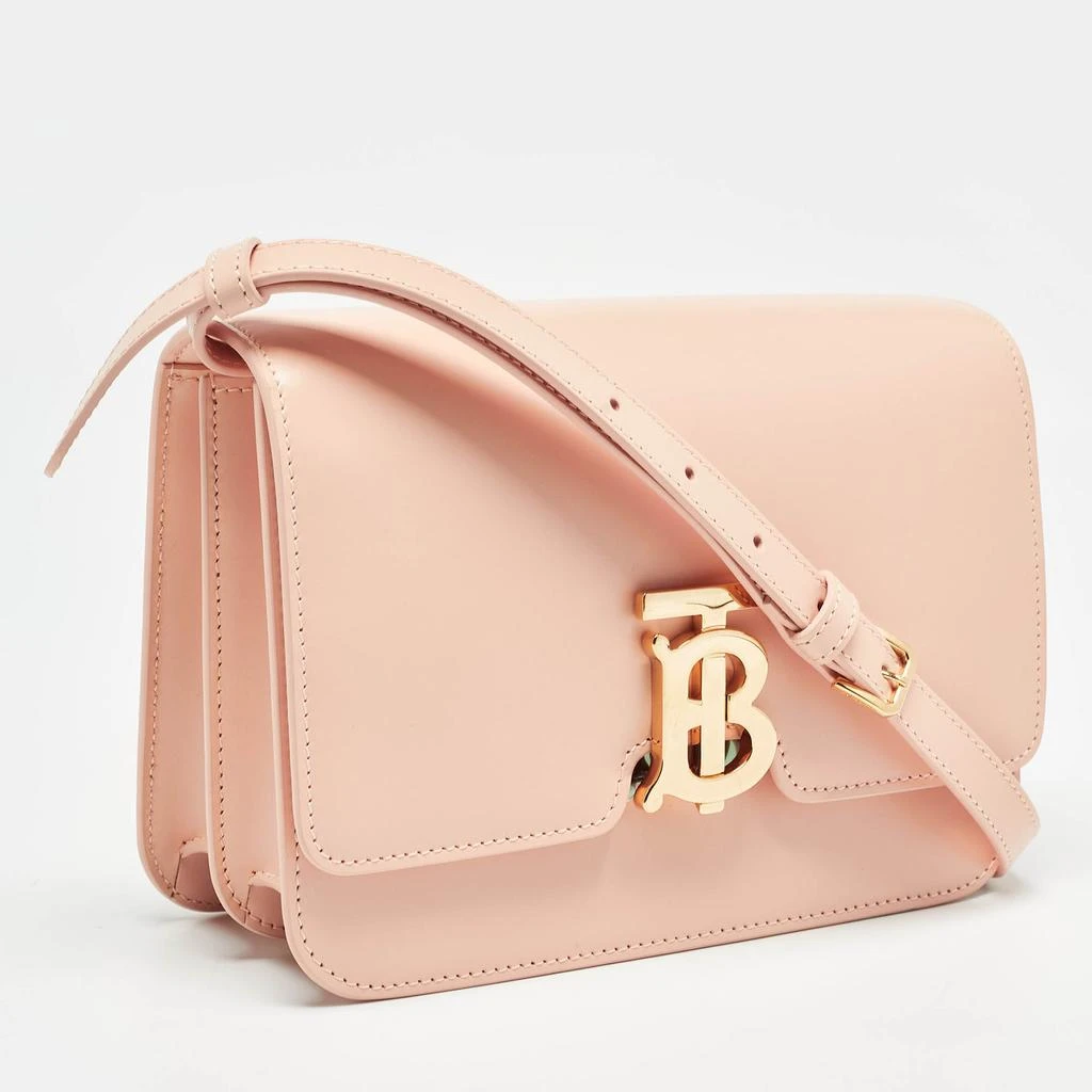 Burberry Burberry Peach Pink Leather Small TB Shoulder Bag 3