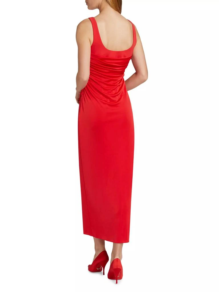Monique Lhuillier Mae Gathered Jersey Maxi Dress 5