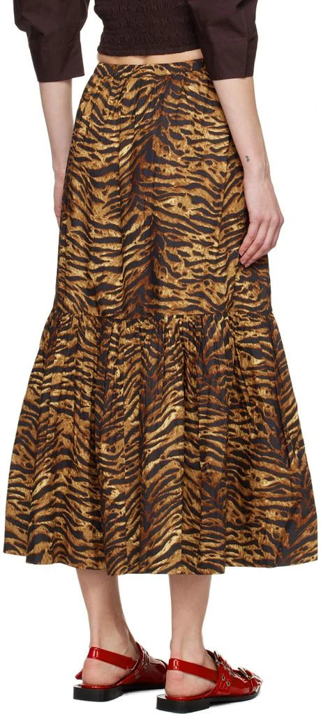 Ganni Brown Flounce Maxi Skirt 3