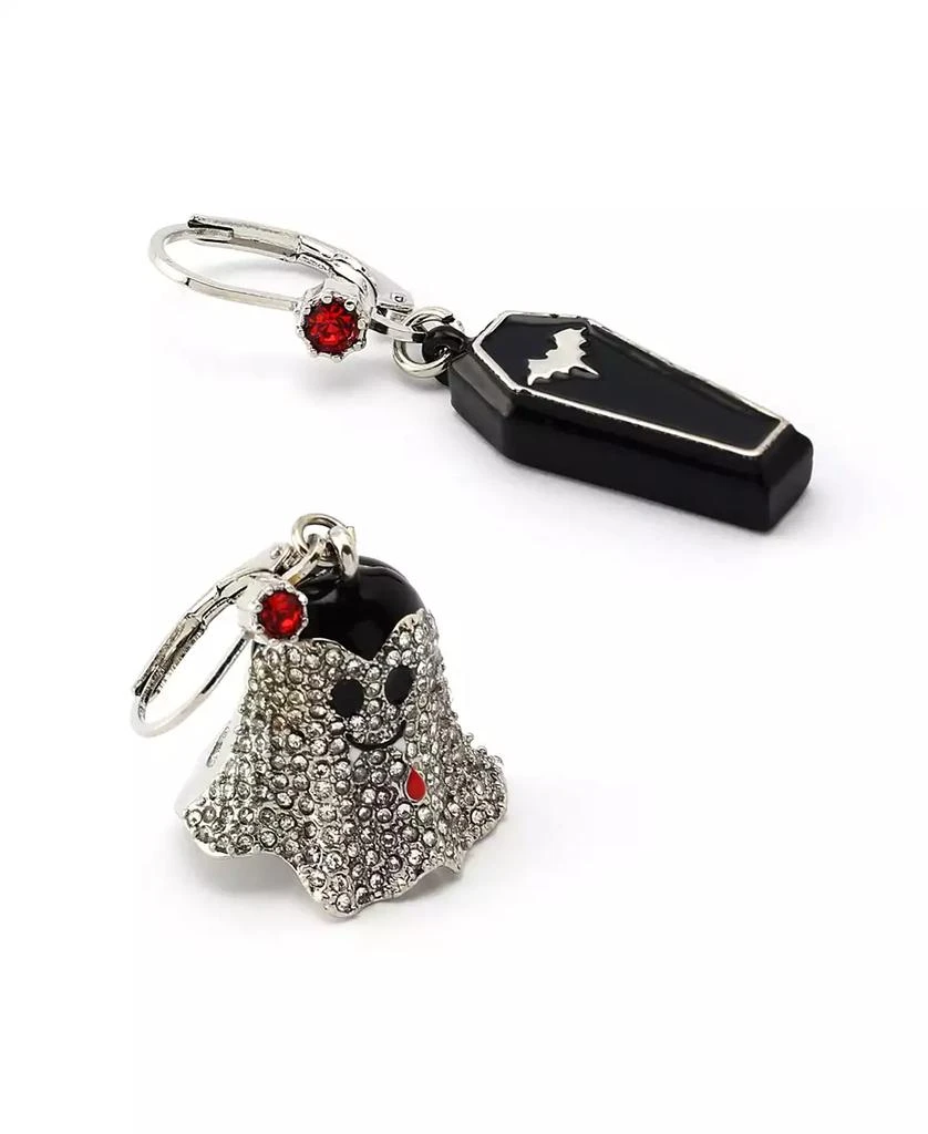 Betsey Johnson Faux Stone Halloween Vampire Coffin Mismatch Earrings 3