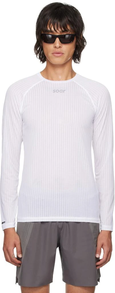 Soar Running White Race Base Layer T-shirt 1