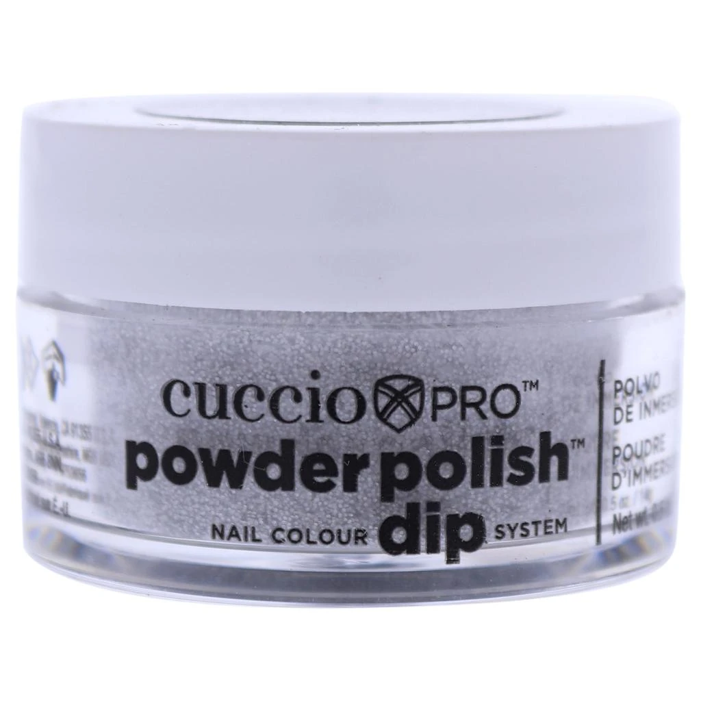 Cuccio Colour Pro Powder Polish Nail Colour Dip System - Silver with Silver Glitter by  for Women - 0.5 oz Nail Powder