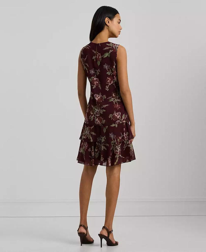 Ralph Lauren Women's Floral Crinkle Georgette Shift Dress