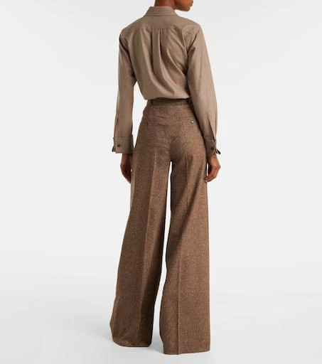Max Mara Brava wool and silk-blend wide-leg pants 3