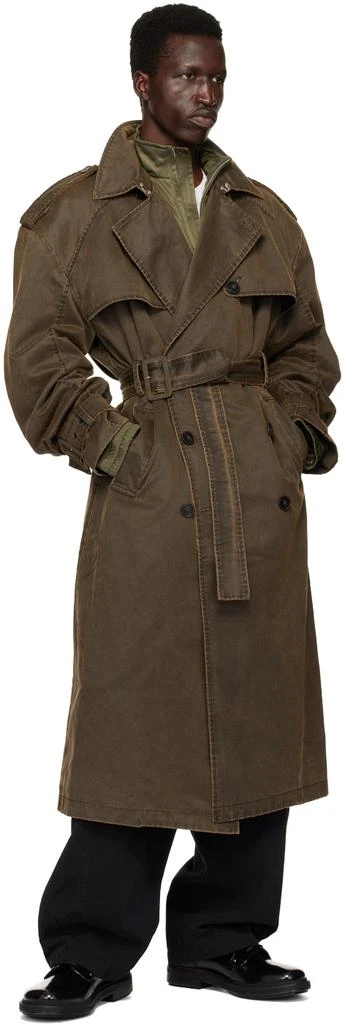 Han Kjobenhavn Brown Oversized Coated Trench Coat 4