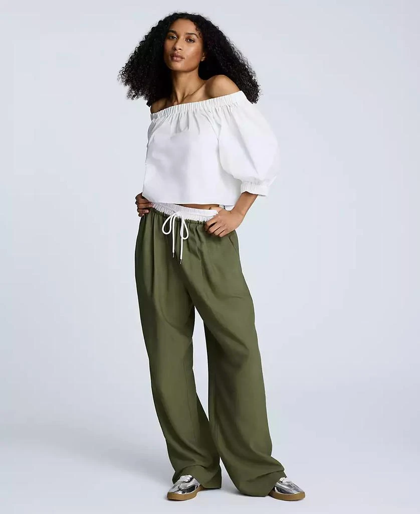 Kenneth Cole Women's Pull-On Wide-Leg Drawstring Pants 5