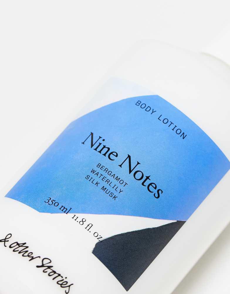 & Other Stories & Other Stories body lotion in nine notes with notes of bergmot, waterlily and silk musk