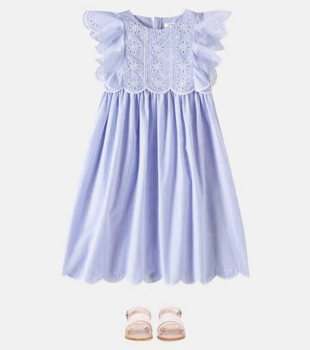 chloe kids logo embroidered dress Chlo Kids logo-embroidered Dress | White
