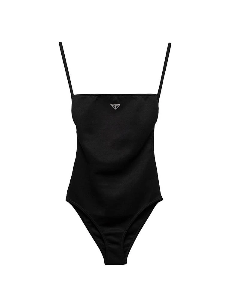 Prada Interlock Knit One-Piece Swimsuit