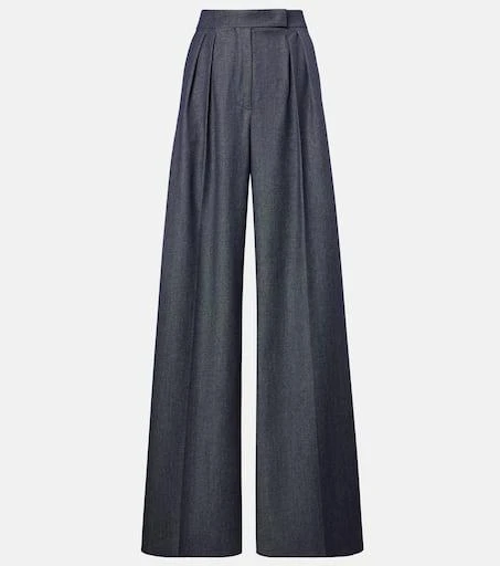 Max Mara Baden pleated virgin wool wide-leg pants 1