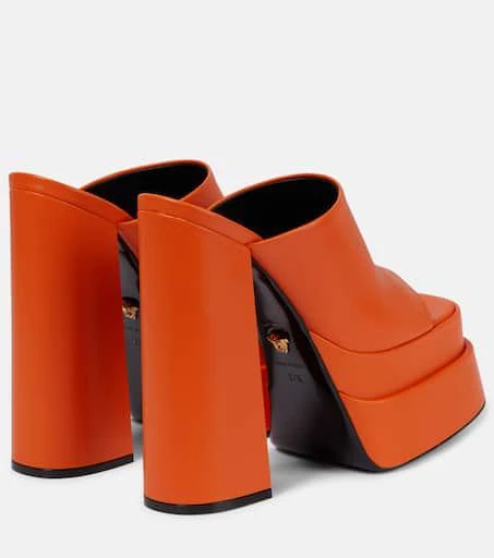 Versace Leather platform mules 3