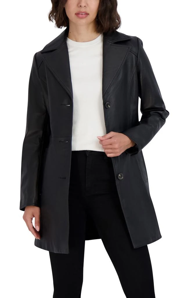 Tahari Nicole Leather Coat 7