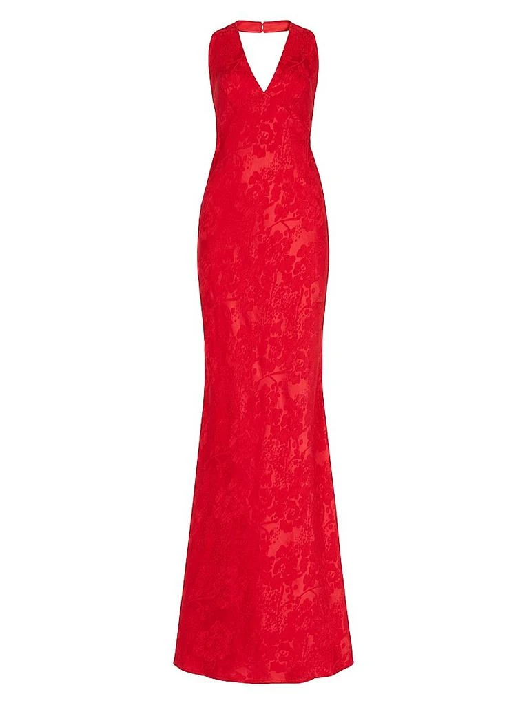 SAU LEE Velma Floral Jacquard Dress 1