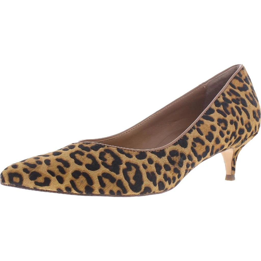 VIONIC Josie Leopard Womens Leather Slip On Kitten Heels 1