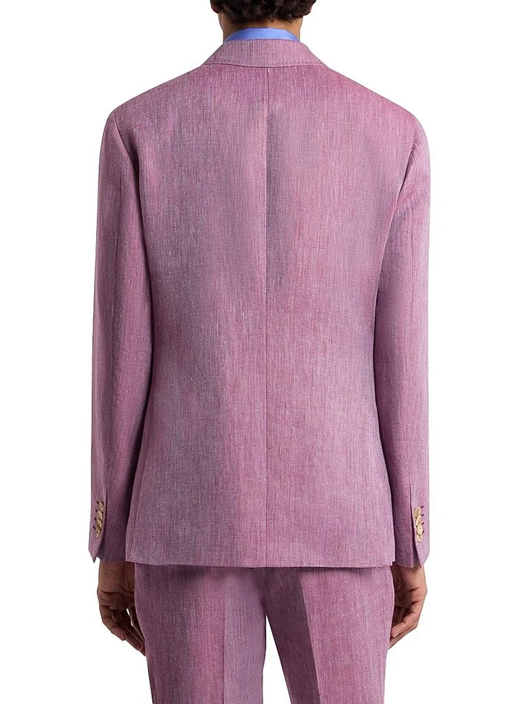 ETRO Tailored Linen-Wool Suit Jacket 4