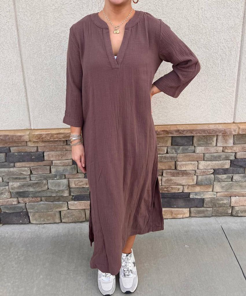 Bobi Bobi - Raw Edge Caftan Dress