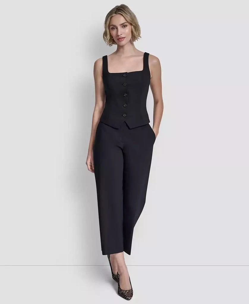 DKNY Women's Button Front Vest Top 4