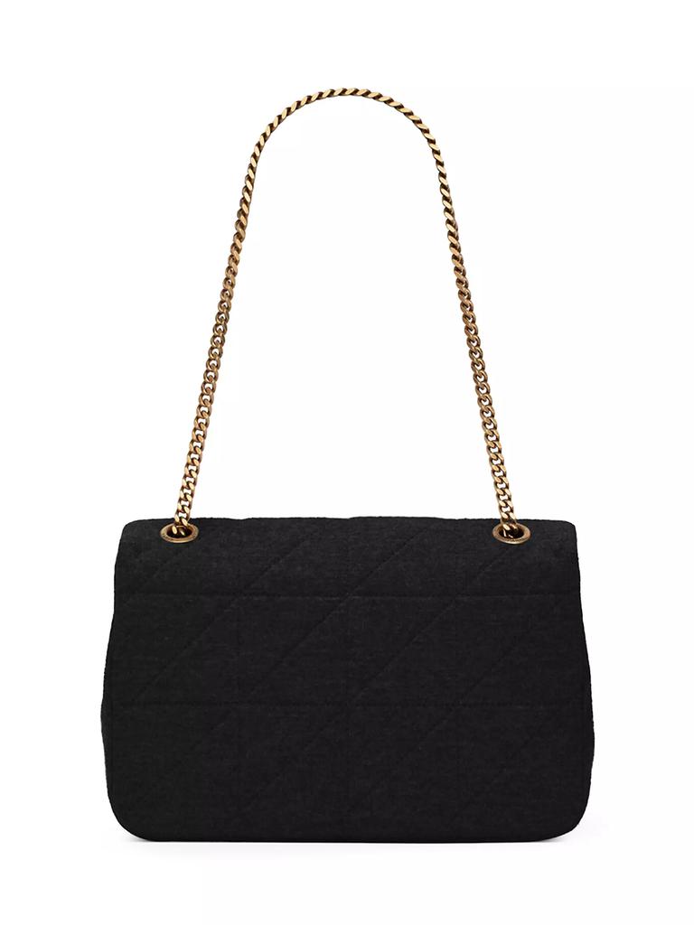 YSL ジェイミー BO MNG JAMIE NEW JERSEY Saint Laurent Mini Jamie Lock Jersey Bag in Grigio | FWRD