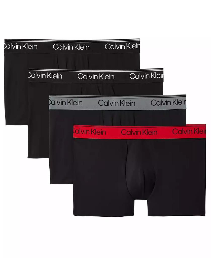 Calvin Klein Men's 3+1 Bonus Micro Stretch Low Rise Trunks Pack