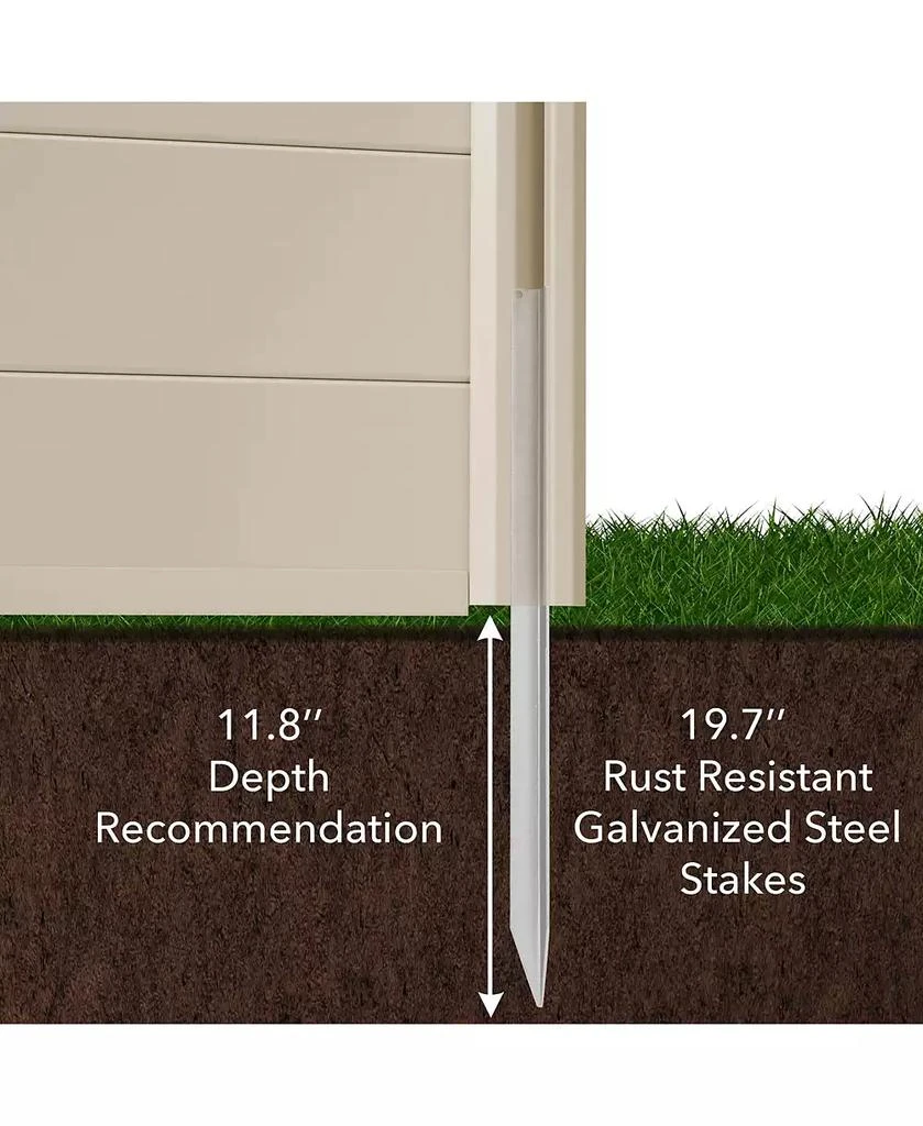 Casafield 42" x 42" Privacy Screen - Outdoor Vinyl Fence Panel Enclosure for AC / Trash Bins / Pool Equipment - Tan 5