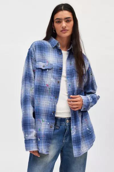 Urban Renewal Urban Renewal Remade Bleach Paint Splatter Flannel Shirt