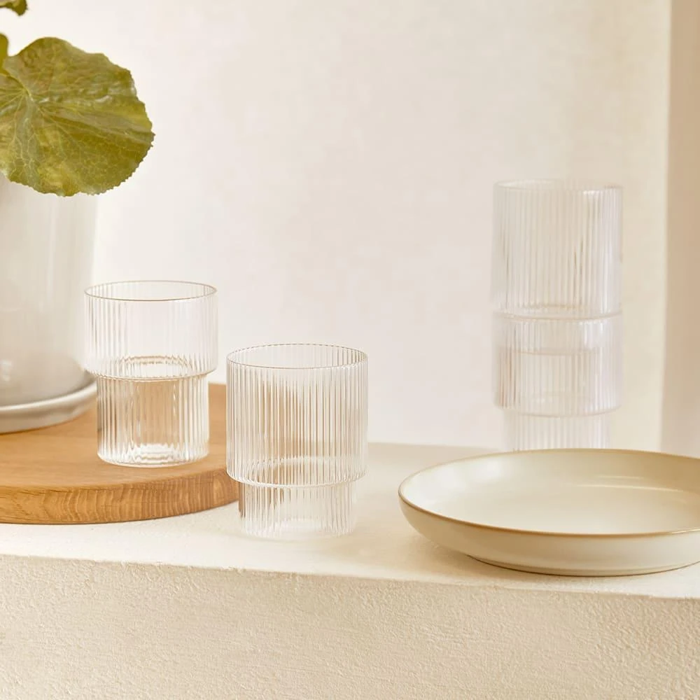 Ferm Living ferm LIVING Ripple Glass - Set of 4 3