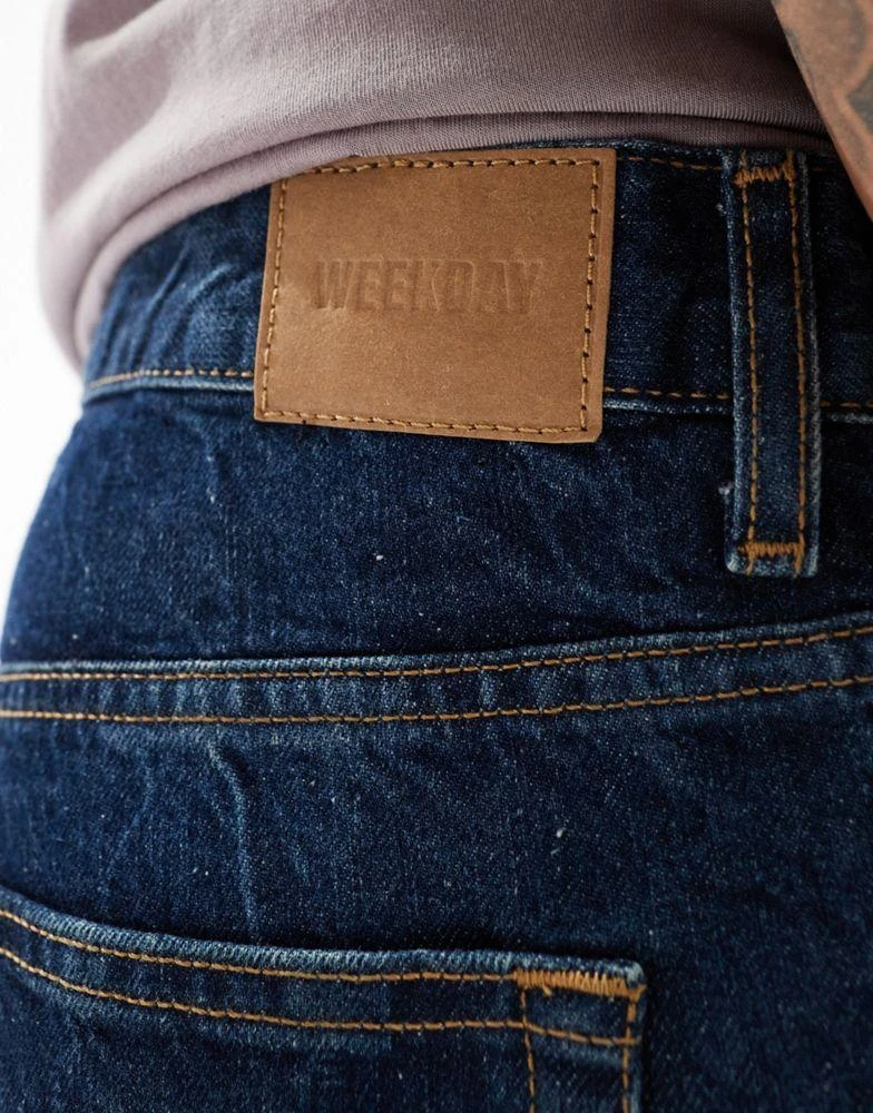 Weekday Weekday Space relaxed fit straight leg jeans in 90's blue 3