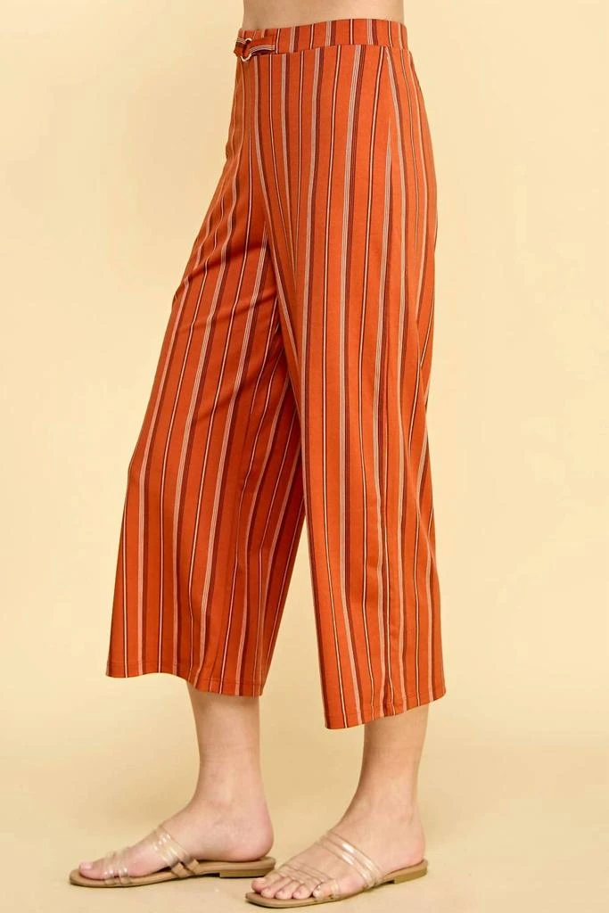 Bebop Bebop - High Waist Cropped Striped Pants 7