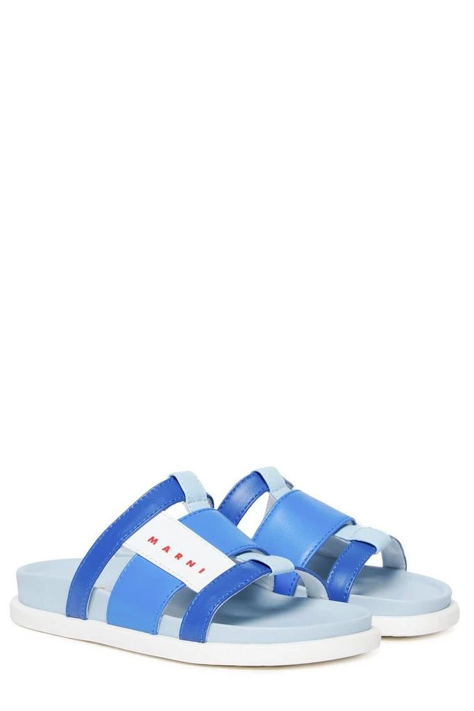 Marni Marni Kids Logo Printed Colour-Block Slides 2