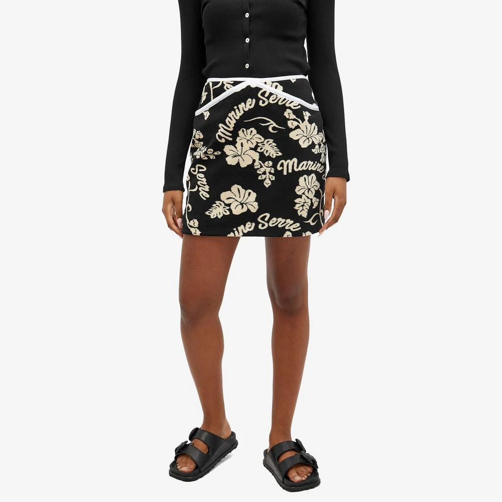 puff sleeve midi smock dress Navy Printed Smock Front Yoke Short Puff Sleeve Midi Dress