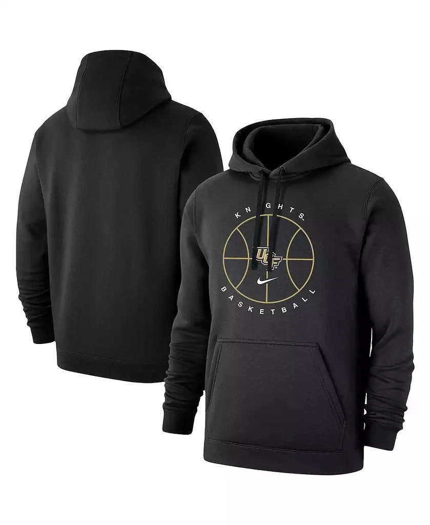 NIKE Men's Black UCF Knights Basketball Icon Club Fleece Pullover Hoodie 2