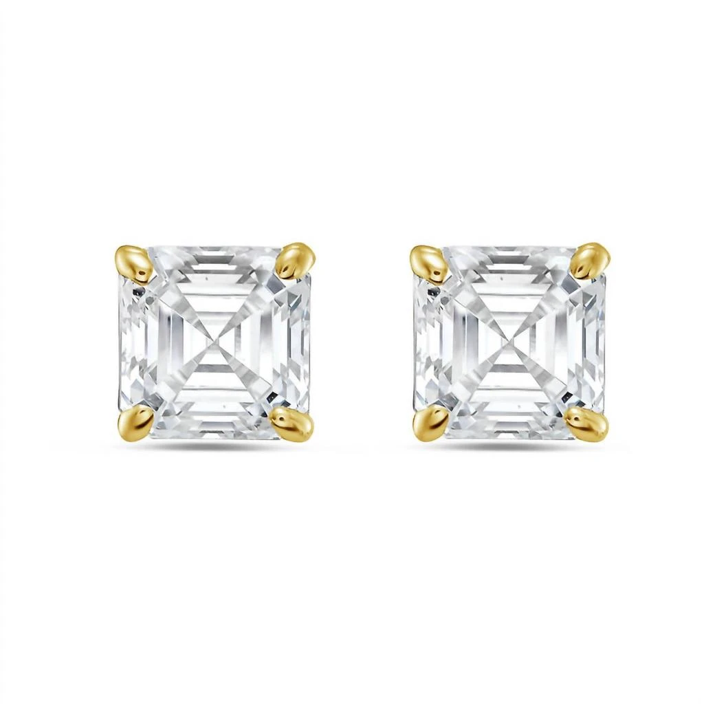 Diana M Jewels Diana M Jewels - 6.00 Cts Lab Grown Asscher Cut Stud Earrings 1
