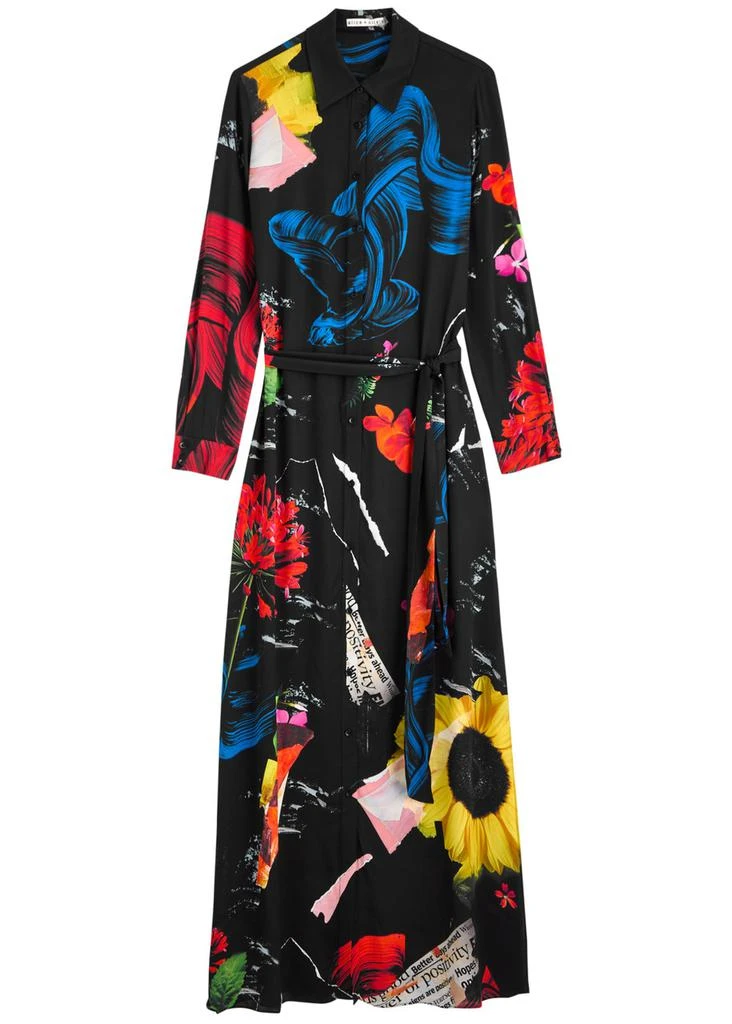 Alice + Olivia Chassidy printed maxi shirt dress 1